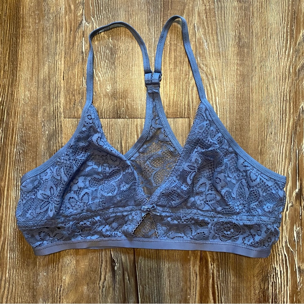 Aerie Women’s Blue Lace Bralette Size Large